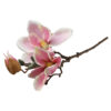Floare artificiala Magnolie cu boboc 49 cm, Alb/Roz