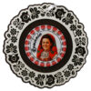 Decoratiune de perete din lemn 18.5 cm "Romania" - Tarancuta cu batic