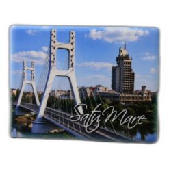 Magnet de frigider din ceramica Satu Mare 8 x 6 cm, Pod