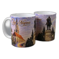 Cana ceramica "Romania" 330 ml, Cluj-Napoca, fluture