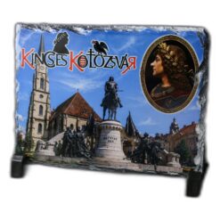 Placa ardezie "Kincses Kolozsvar" 19 x 14 cm, Mathias Rex