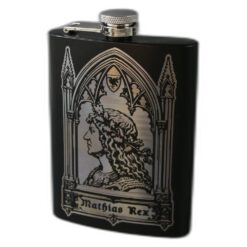 Plosca metalica gravata 220 ml "Mathias Rex"