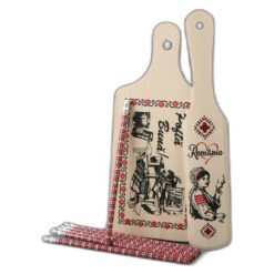 Set ustensile bucatarie cu creioane "Romania - Pofta buna"
