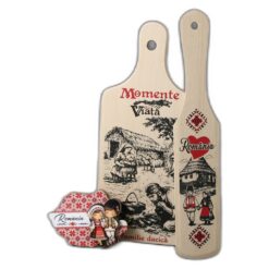 Set ustensile bucatarie cu magnet de frigider "Romania - Familie Dacica"