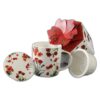 Cana portelan cu infuzor si capac "Red Flowers" 400 ml, in cutie decorativa