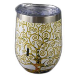 Cana termos 330 ml "Tree of Life" ecru de Gustav Klimt, in cutie decorativa