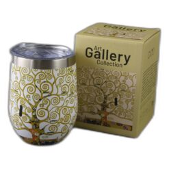 Alternative view of Cana termos 330 ml "Tree of Life" ecru de Gustav Klimt, in cutie decorativa