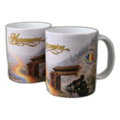 Cana ceramica "Romania" 330 ml, Maramures, stampila