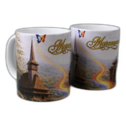 Alternative view of Cana ceramica "Romania" 330 ml, Maramures, stampila