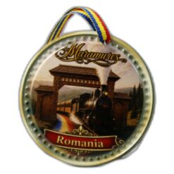 Magnet de frigider din ceramica 6.5 cm, "Romania", Maramures