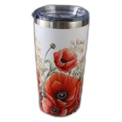 Cana termos 600 ml "Poppies' in cutie decorativa