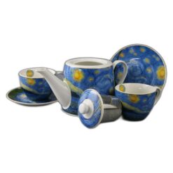Alternative view of Set ceainic cu infuzor si 2 cesti cu farfurioare "Starry Night" de V. van Gogh. 270 / 900 ml