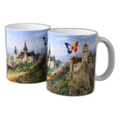 Cana ceramica "Castele din Romania" 330 ml