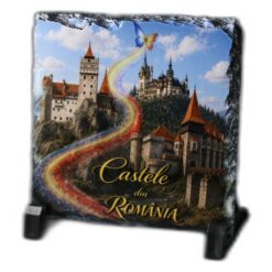 Placa ardezie "Castele din Romania" 14 x 14 cm