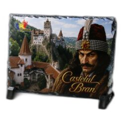 Placa ardezie "Castelul Bran" 19 x 14 cm, Vlad Tepes