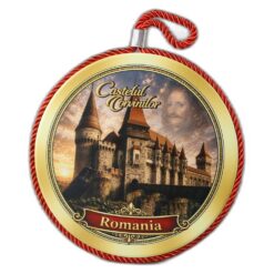Decor perete din ceramica "Romania" Castelul Corvinilor 17 cm, Iancu de Hunedoara