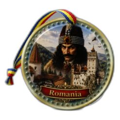 Magnet de frigider din ceramica 6.5 cm, "Romania", Vlad Tepes
