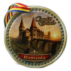Magnet de frigider din ceramica 6.5 cm, "Castelul Corvinilor"