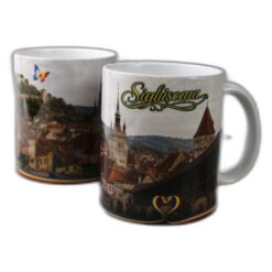Cana ceramica "Sighisoara" 330 ml, fluture tricolor