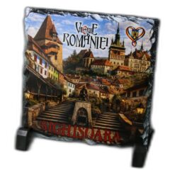 Placa ardezie "Sighisoara" 19 x 14 cm, Valorile Romaniei