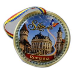 Magnet de frigider din ceramica 6.5 cm, "Sibiu", Romania