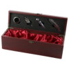 Cutie din lemn pentru o sticla de vin cu 4 accesorii 36x12 CM