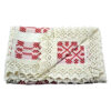 Fata de masa artizanat 90x45 CM Crem/Rosu, 80 % bbc, 20 % acril