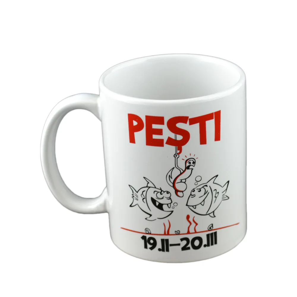 Cana ceramica 300 ml Zodiac "Pesti", in cutie decorativa - imagine 2