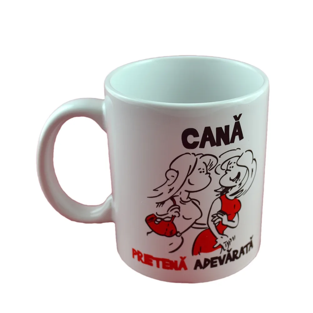 Cana ceramica 300 ml "Prietena adeverata" - Funny Mug - imagine 2