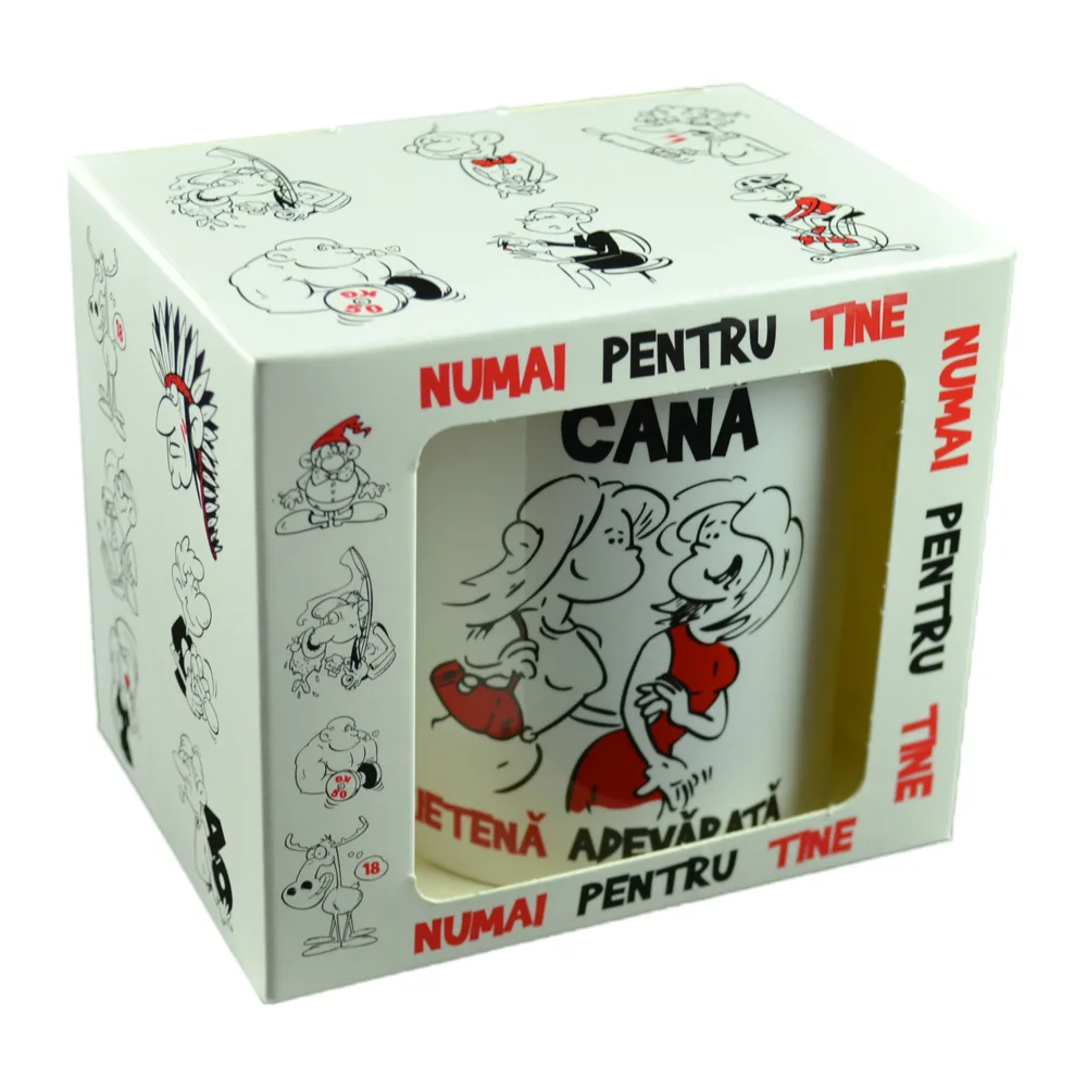 Cana ceramica 300 ml "Prietena adeverata" - Funny Mug - imagine 3