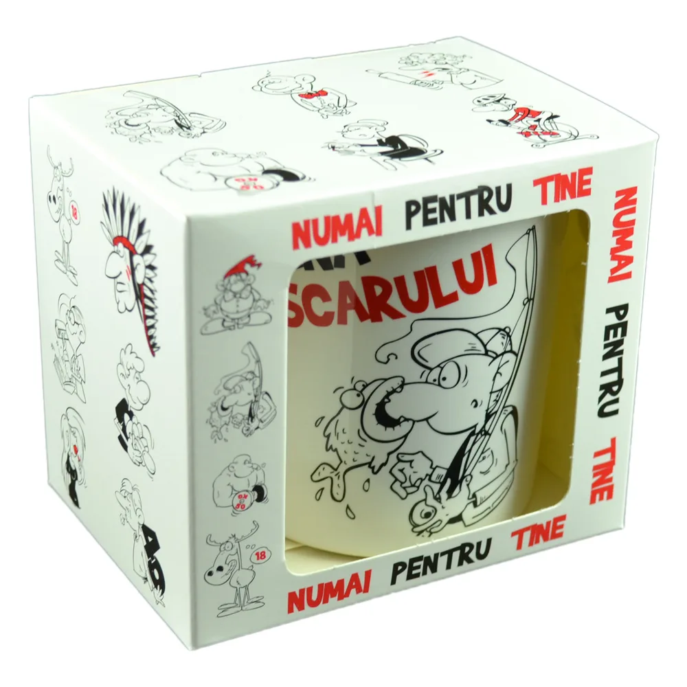 Cana ceramica 300 ml "Cana Pescarului", in cutie decorativa - Funny Mug - imagine 3