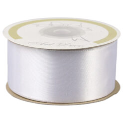 Rola panglica satin Alb 38 mm x 25 m, Art Deco