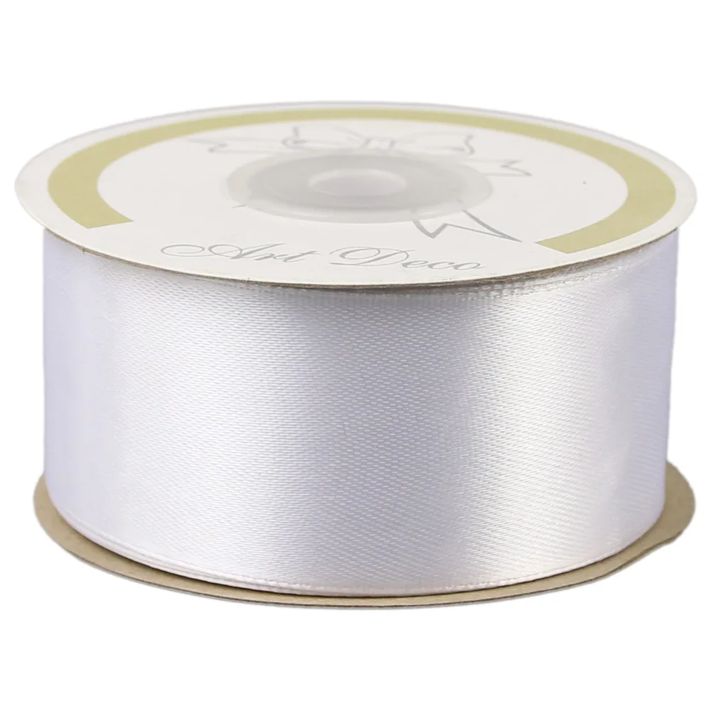 Rola panglica satin Alb 38 mm x 25 m, Art Deco