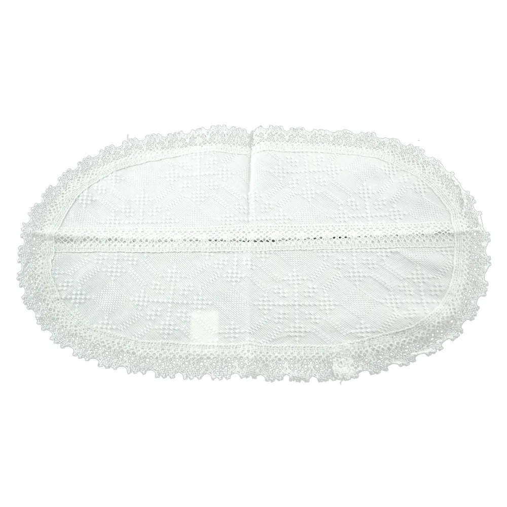 Servetel traditional oval din bumbac 45x25 CM Alb