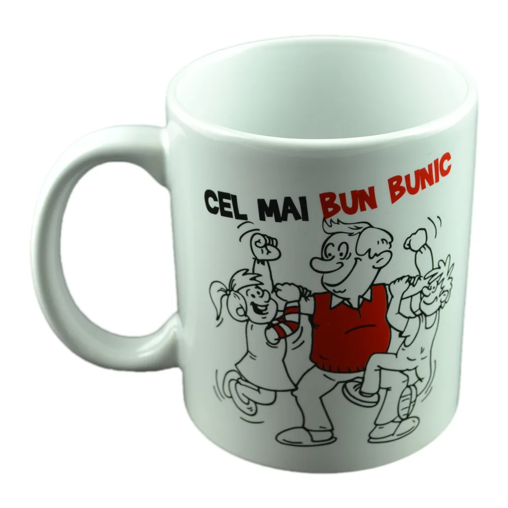 Cana ceramica 300 ml "Cel mai bun bunic", in cutie decorativa - Funny Mug - imagine 4
