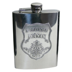 Plosca din inox cu eticheta embosata "A legjobb apanak" 210 ml