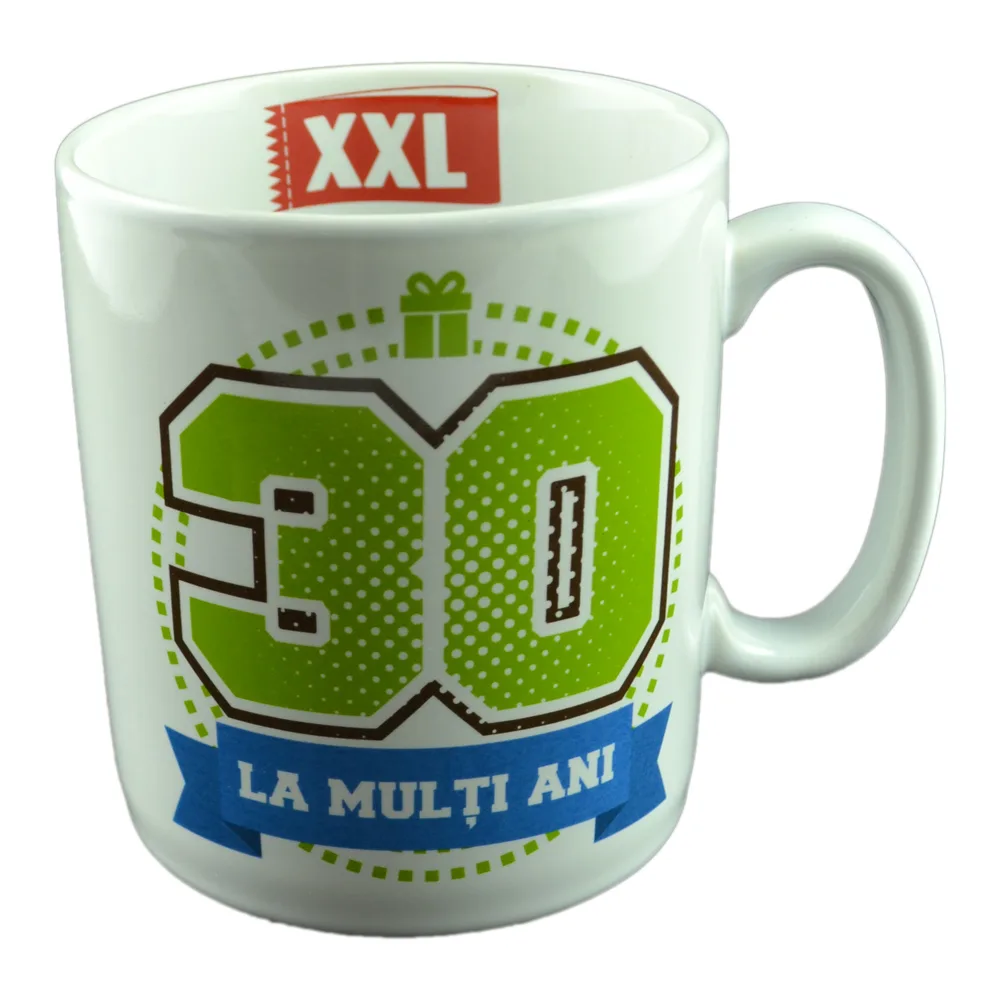 Cana ceramica XXL - "30 La multi ani!" - imagine 2
