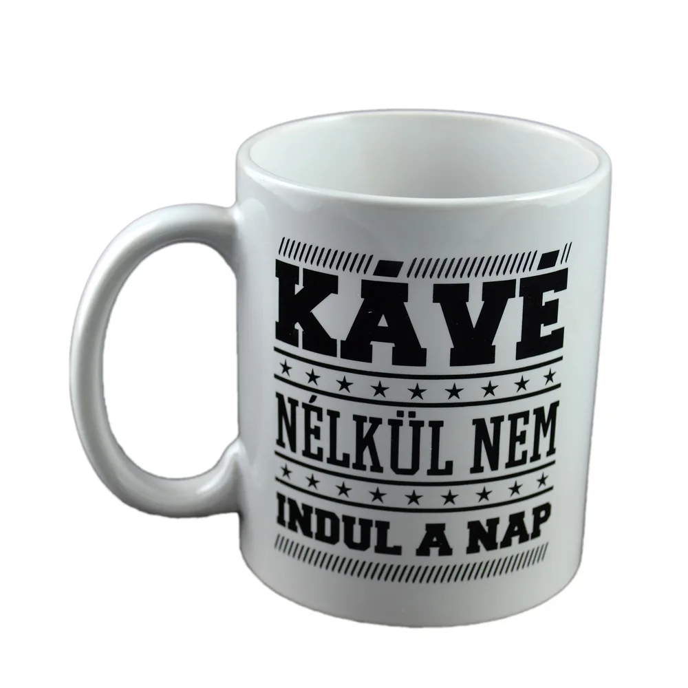 Cana ceramica Boss Mug 300 ml "Kave nelkul nem indul a nap", in cutie decorativa - imagine 2