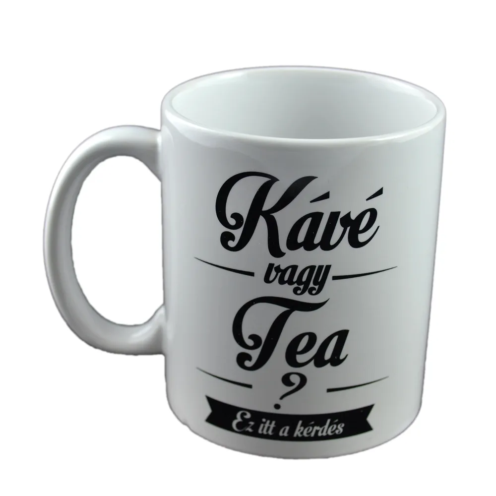Cana ceramica Boss Mug 300 ml "Kave vagy tea, ez itt a kerdes", in cutie decorativa - imagine 2