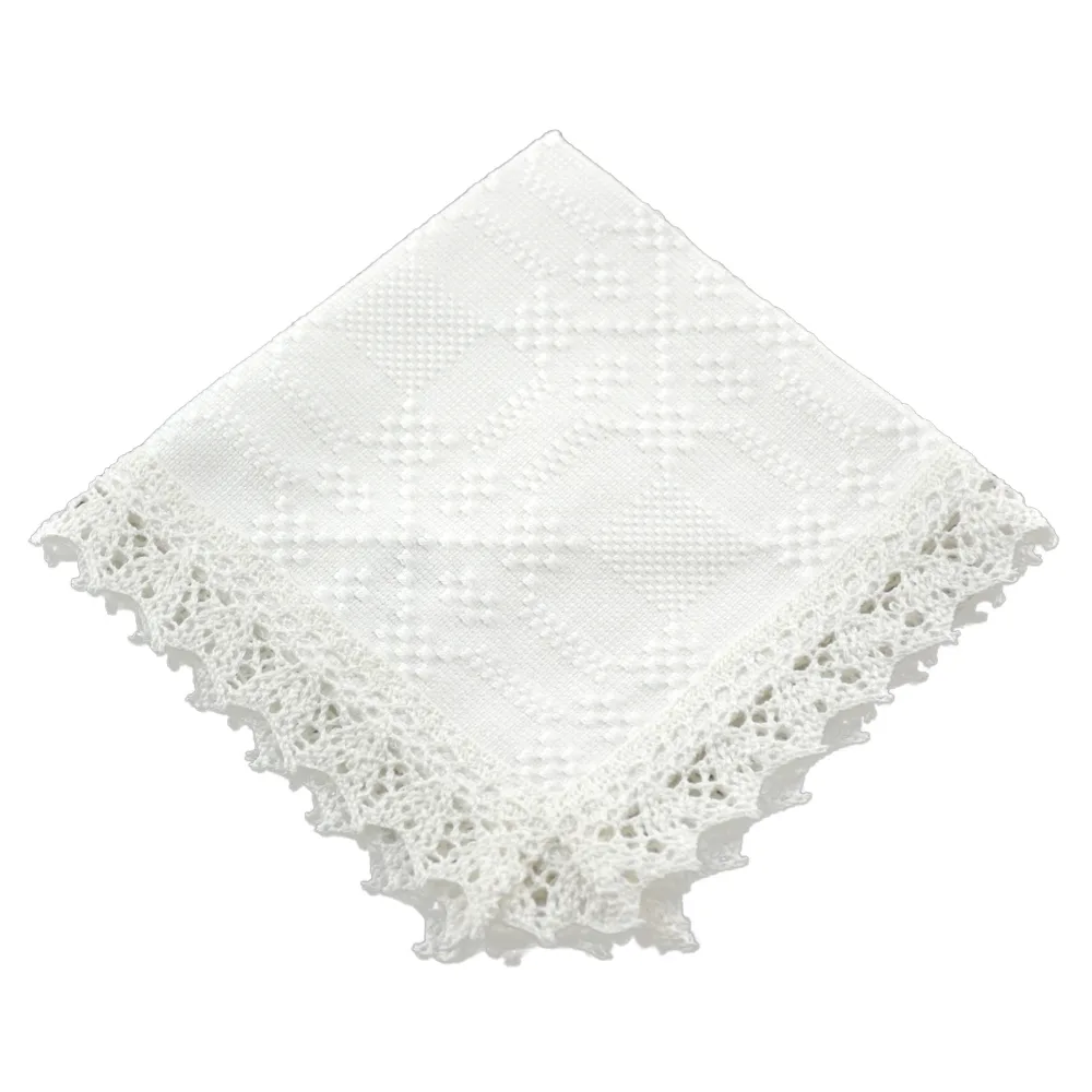 Servetel traditional din bumbac 30x30 Alb