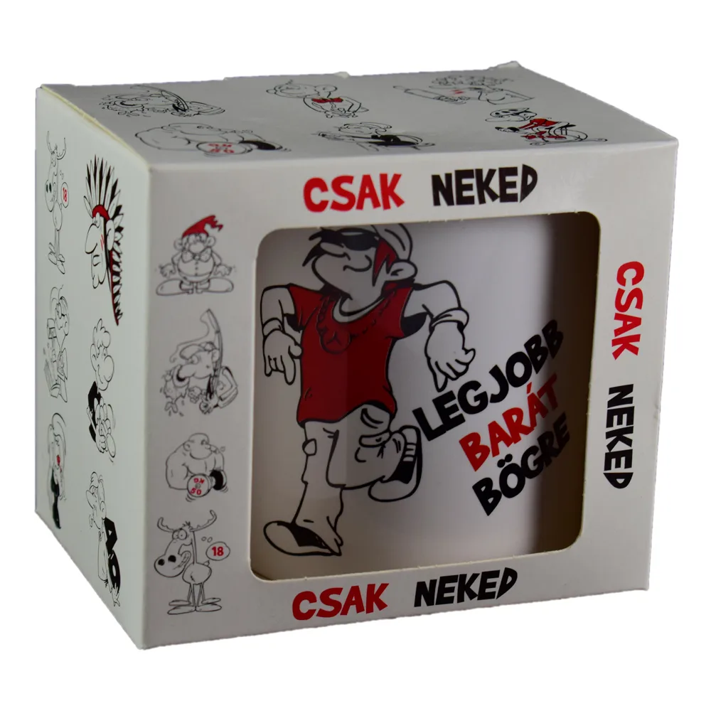 Cana ceramica 300 ml "Legjobba barat bogre", in cutie decorativa - Funny Mug - imagine 3
