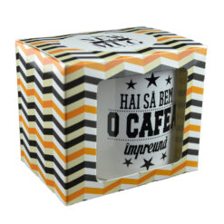 Cana ceramica Boss Mug 300 ml "Hai sa bem o cafea impreuna.", in cutie decorativa