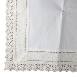 Alternative view of Fata de masa rustica din bumbac, 90 x 90 cm, cu broderie