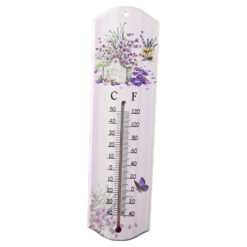 Alternative view of Termometru din lemn cu design Lavanda 7 x 26.5 cm