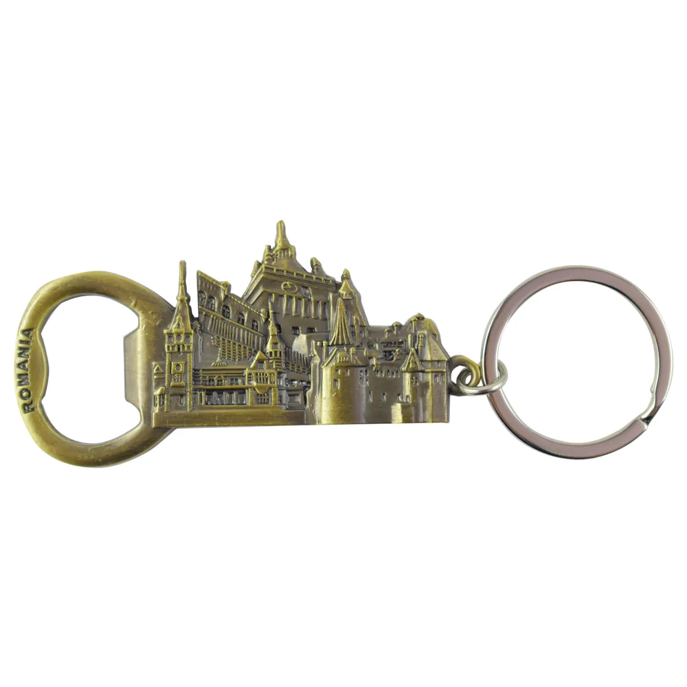 Breloc din metal cu desfacator sticle 10 CM, Castele din Romania - imagine 3