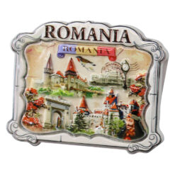 Magnet de frigider din rasina "Romania" 7.5 x 5.5 cm Monumente istorice