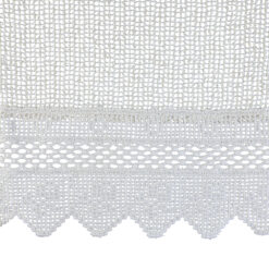Perdea rustica din bumbac 140 x 180 cm, cu dantela florala