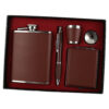 Set cadou pentru barbati, 5 piese - Plosca, tabachiera, pix, pahar, palnie