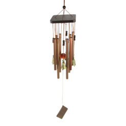 Clopotel de vant cu tuburi si clopotei metalice 60 cm