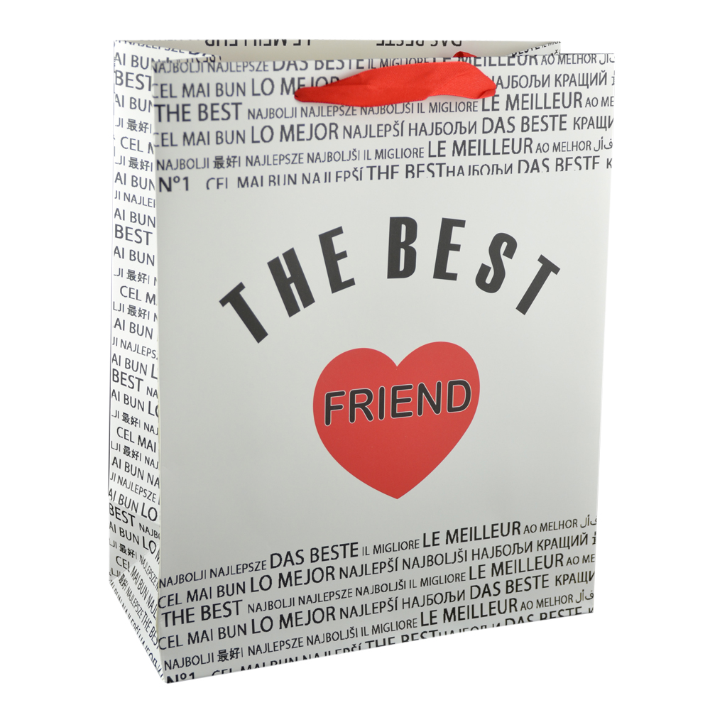 Punga cadou din hartie laminata 26x32 CM - A legjobb barat/The best friend - imagine 3